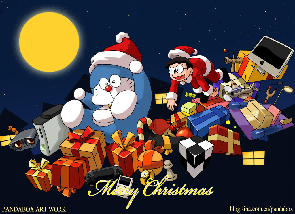 Christmas Doraemon Decore Cartoon Photos Happy Galleries 3 Gambar Year